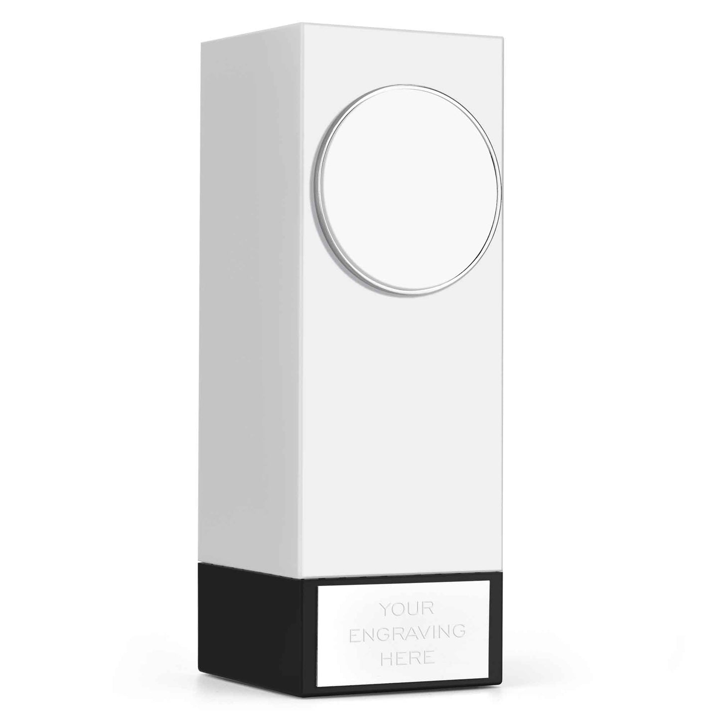 Geo Block Showcase White 17cm (6 3/4")