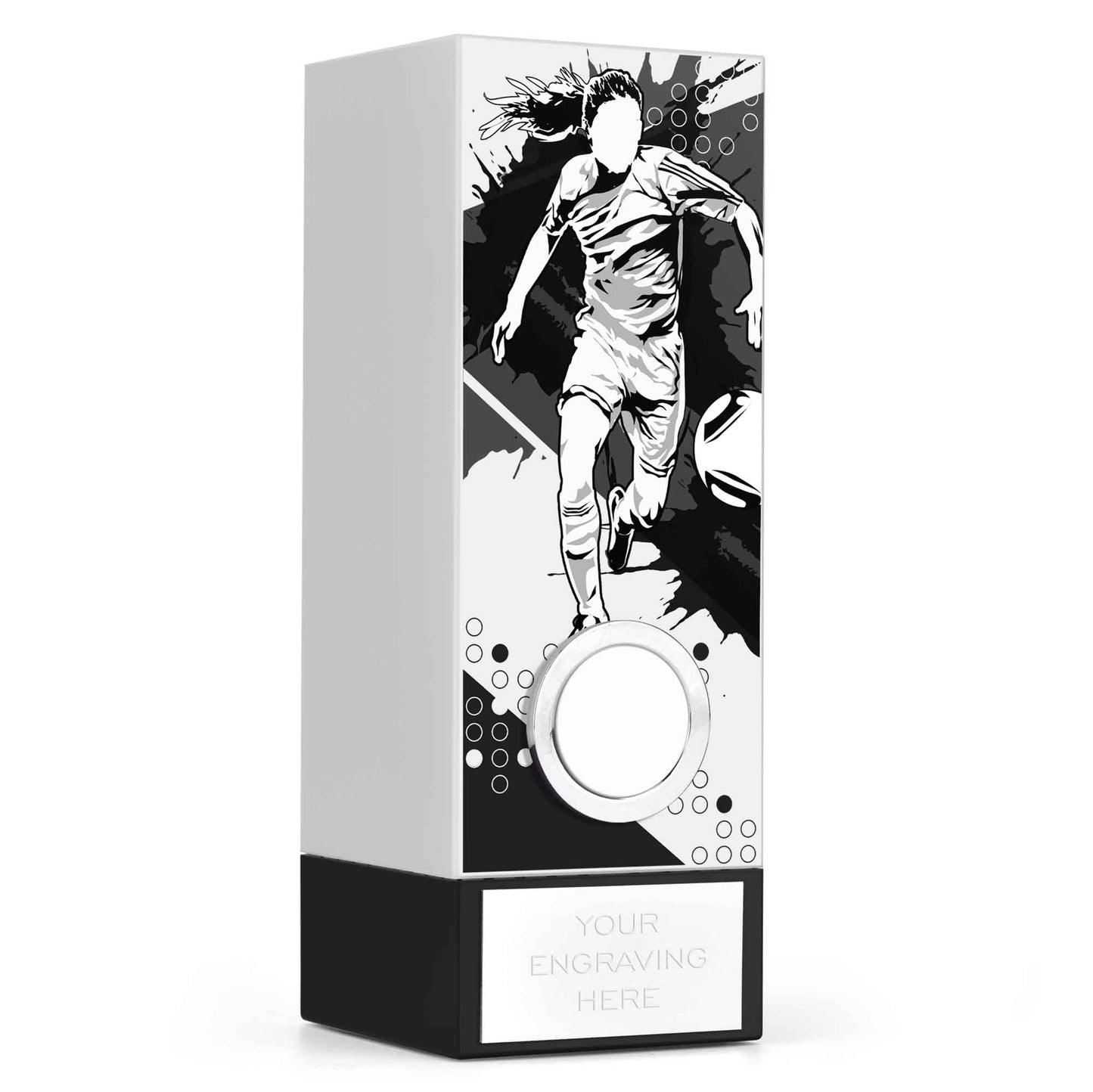 Geo Block Vision White Female Football 17cm (6 3/4")