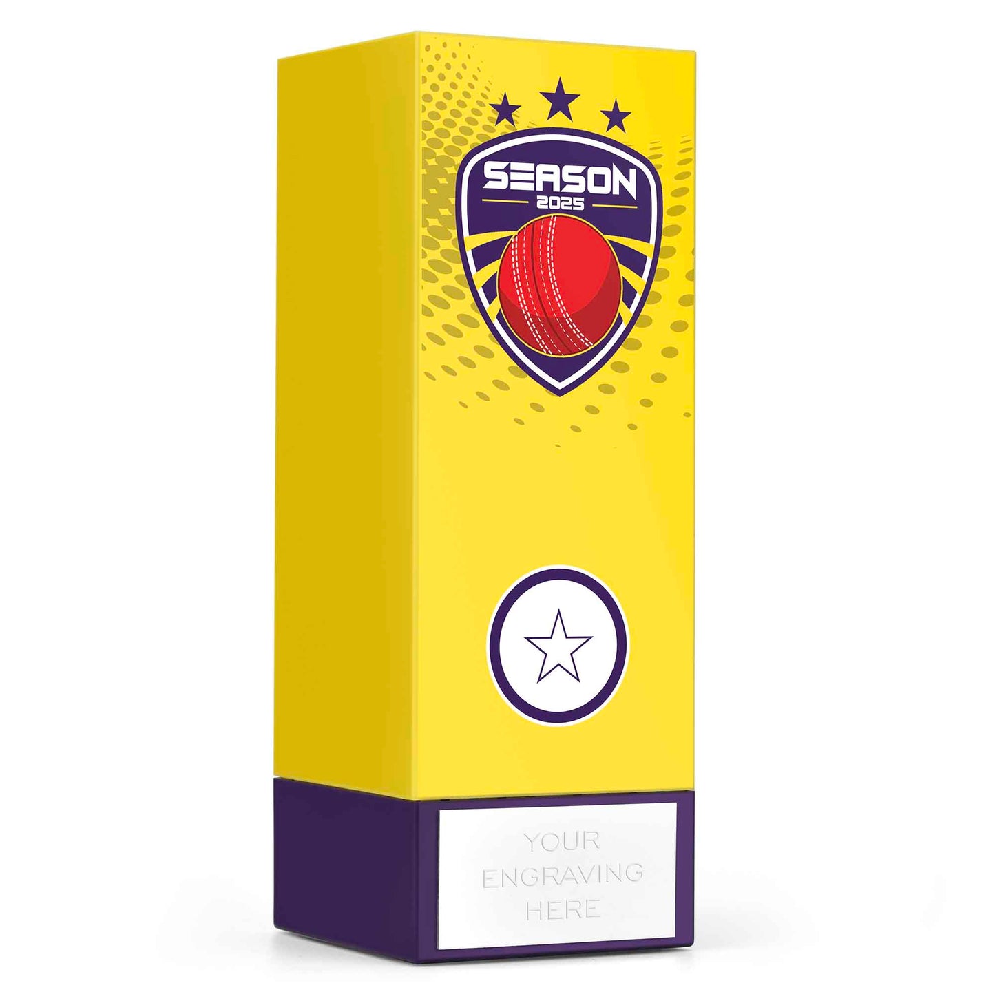 Geo Block Icon Yellow Cricket Season 2025 17cm (6 3/4")