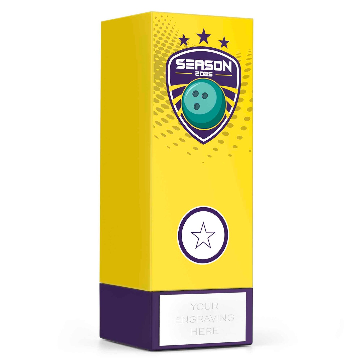 Geo Block Icon Yellow Ten Pin Season 2025 17cm (6 3/4")