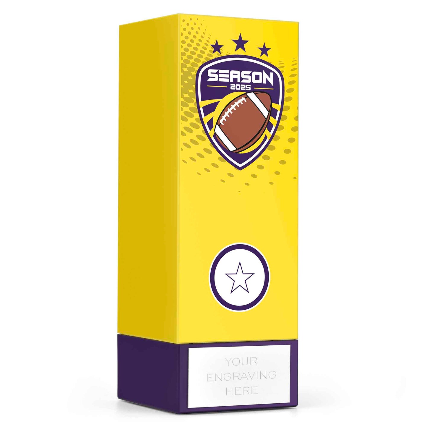 Geo Block Icon Yellow American Football Season 24/25 17cm (6 3/4")