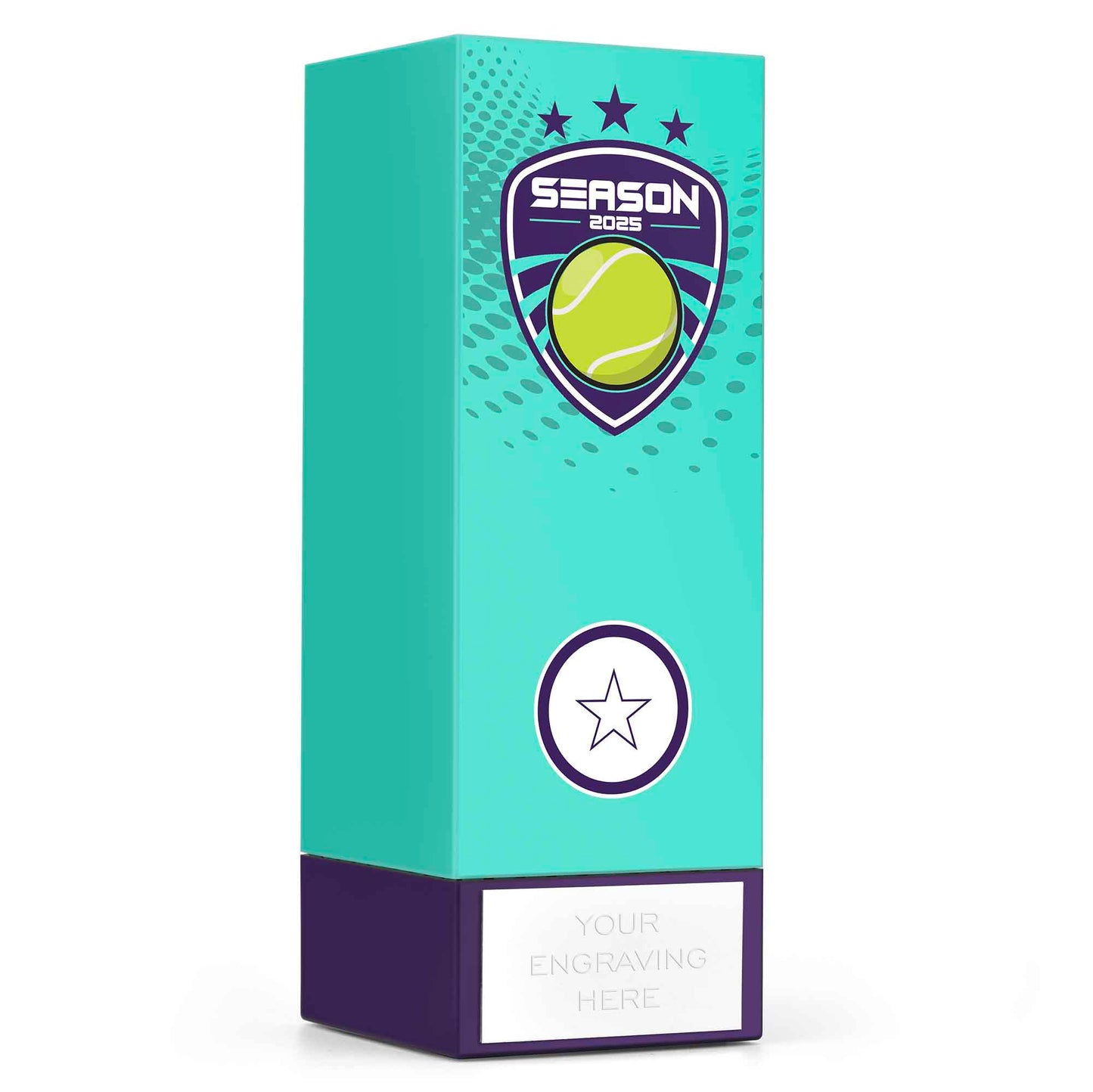 Geo Block Icon Teal Tennis Season 2025 17cm (6 3/4")