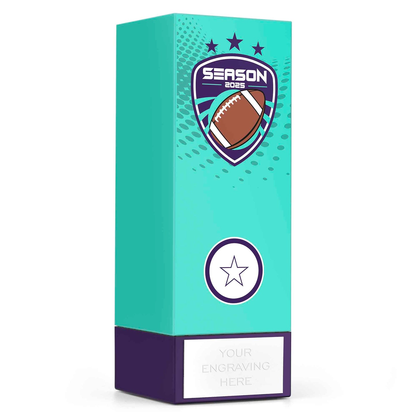 Geo Block Icon Teal American Football Season 24/25 17cm (6 3/4")