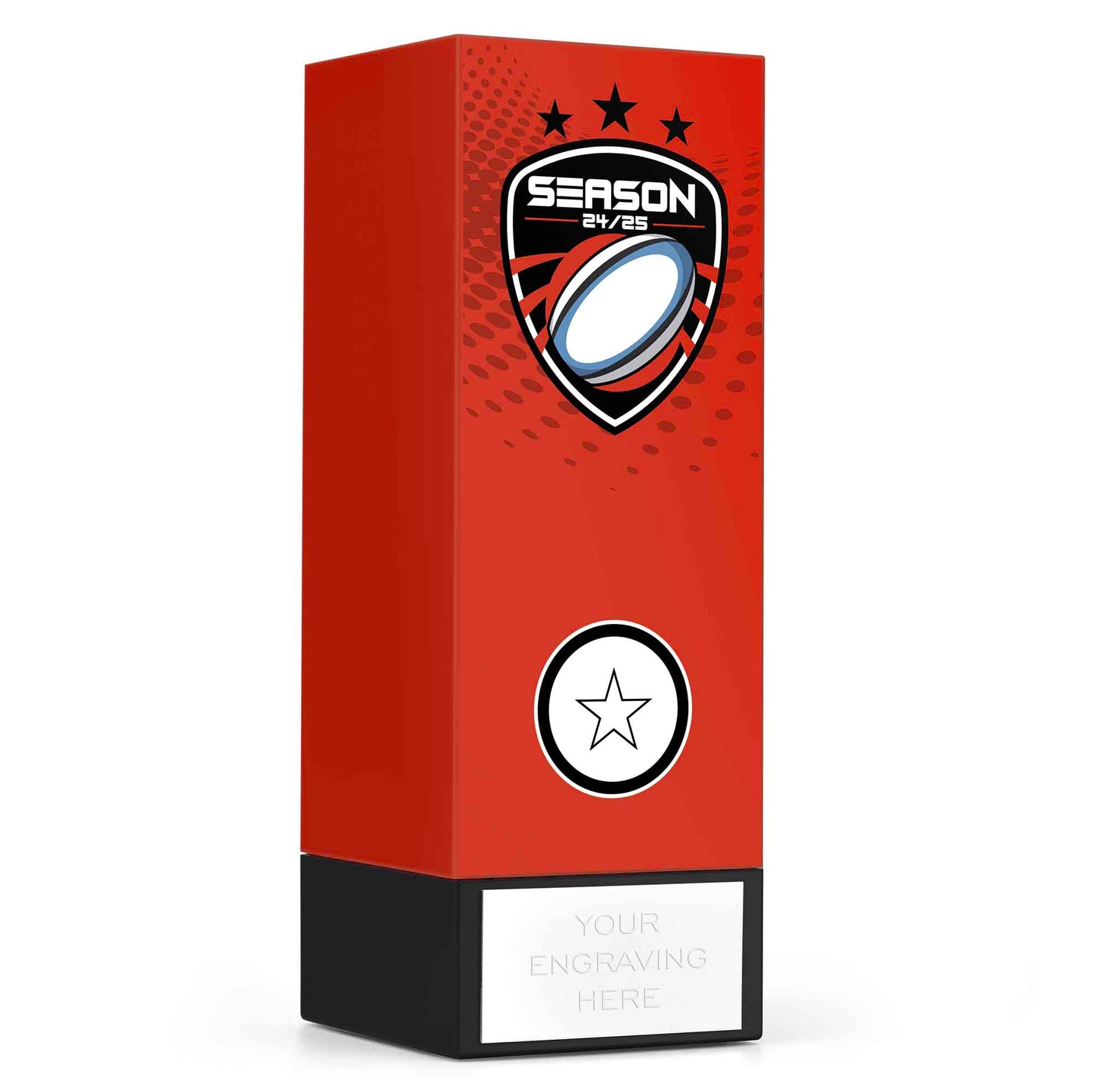 Geo Block Icon Red Rugby Season 24/25 17cm (6 3/4")