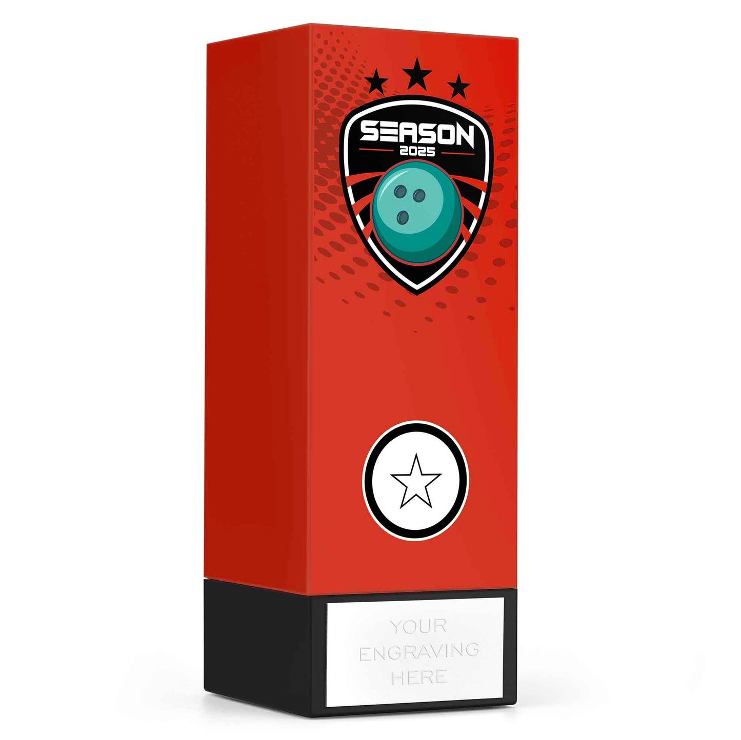 Geo Block Icon Red Ten Pin Season 2025 17cm (6 3/4")
