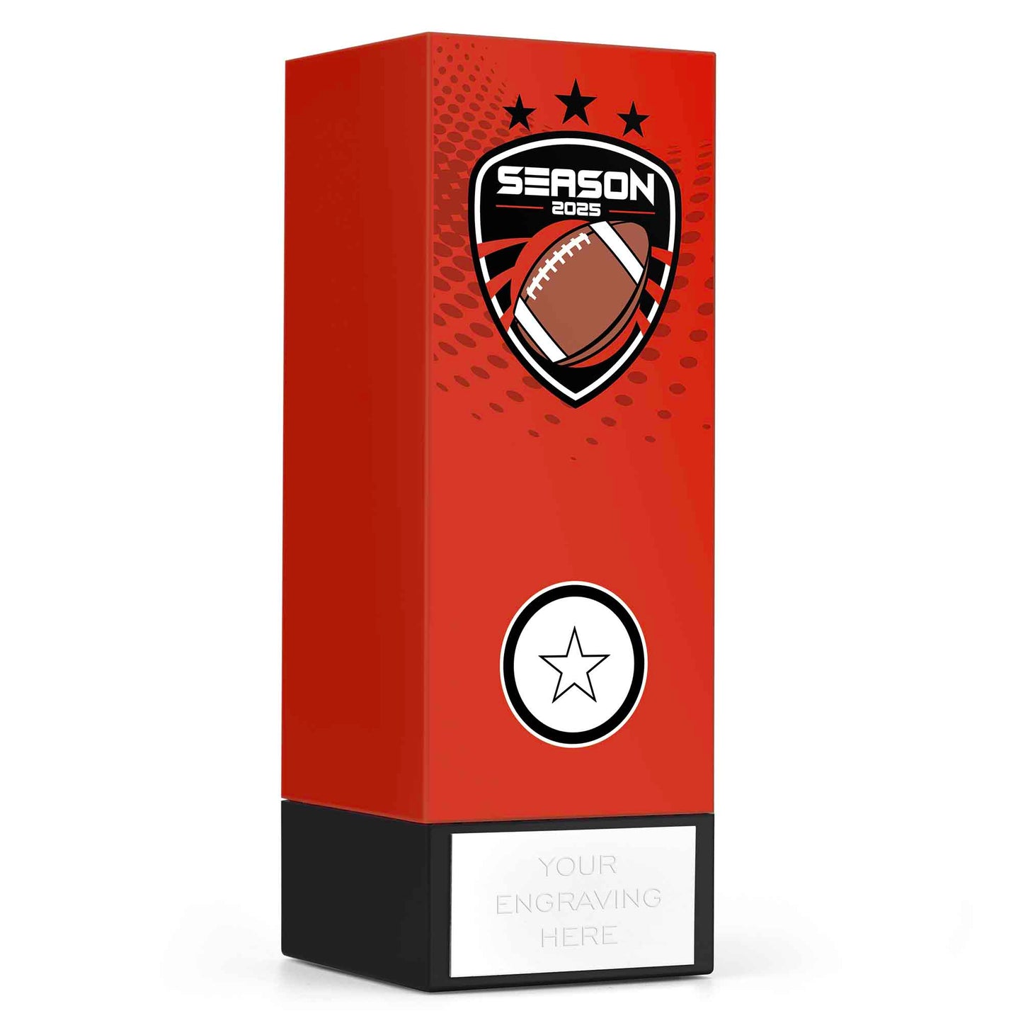 Geo Block Icon Red American Football Season 24/25 17cm (6 3/4")