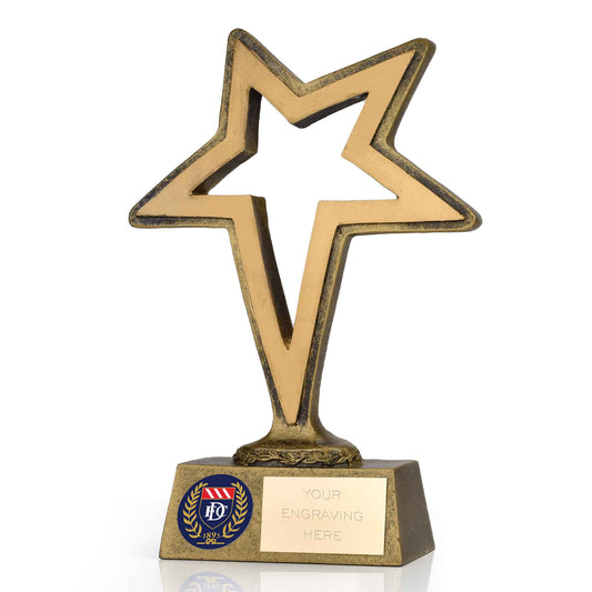 Pinnacle Large Gold Star Trophy 15cm (6")