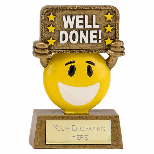 Novelty Cheeky Figure Resin Well Done Trophy 9cm (3 1/2")