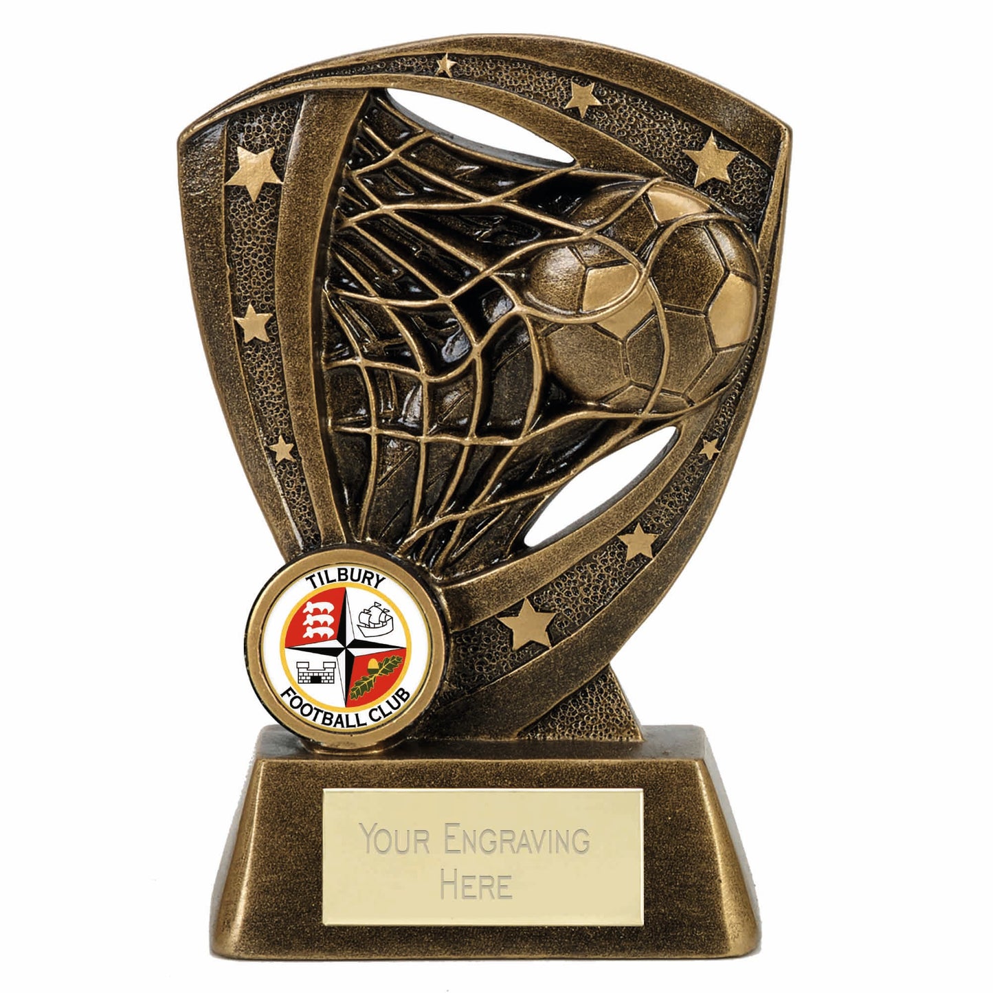Whirlwind Football & Net Triangular Football Award 11.5cm (4 5/8")