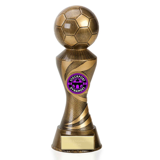 Ace Gold Column Football Trophy 17.5cm (7")