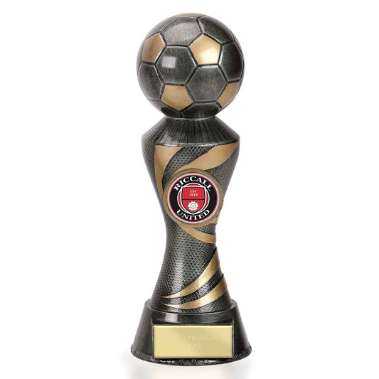 Ace Silver Column Football Trophy 17.5cm (7")