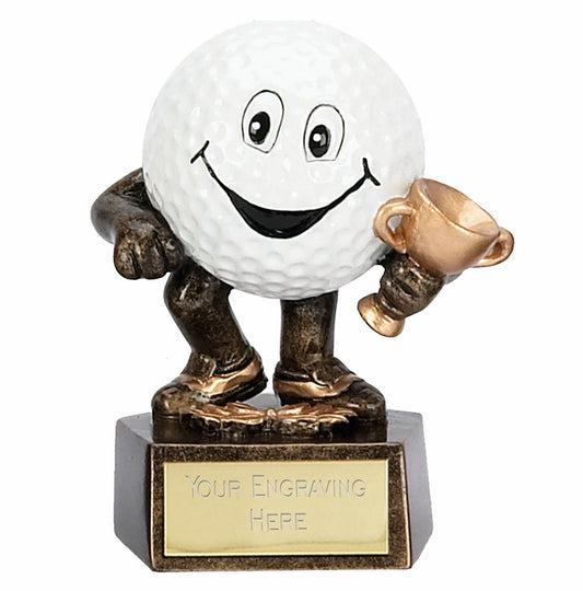 Novelty Golf Ball Man Award 9.5cm (3 3/4")