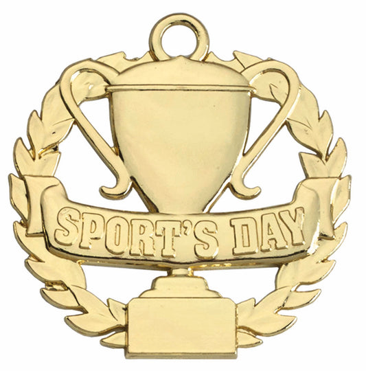 Gold Laurel Sports Day Medal 50mm