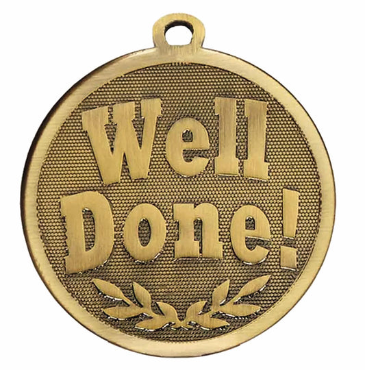Gold Well Done Galaxy Medal 45mm (1 1/2")