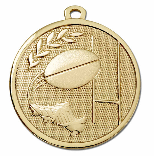 Gold Galaxy Rugby Medal 45mm (1 3/4")
