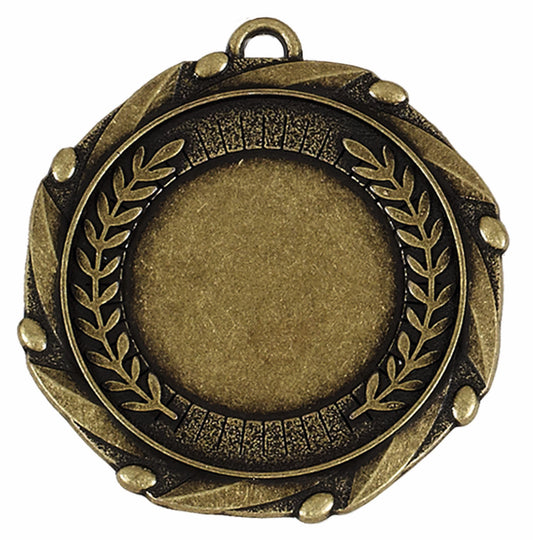 Gold Combo Laurel Medal with Red, White & Blue Ribbon 45mm (1 3/4")