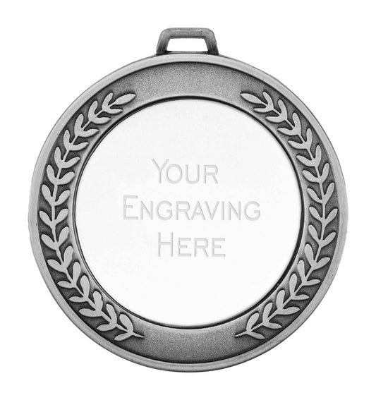 Silver/Silver Prestige Engraved Medal 70mm