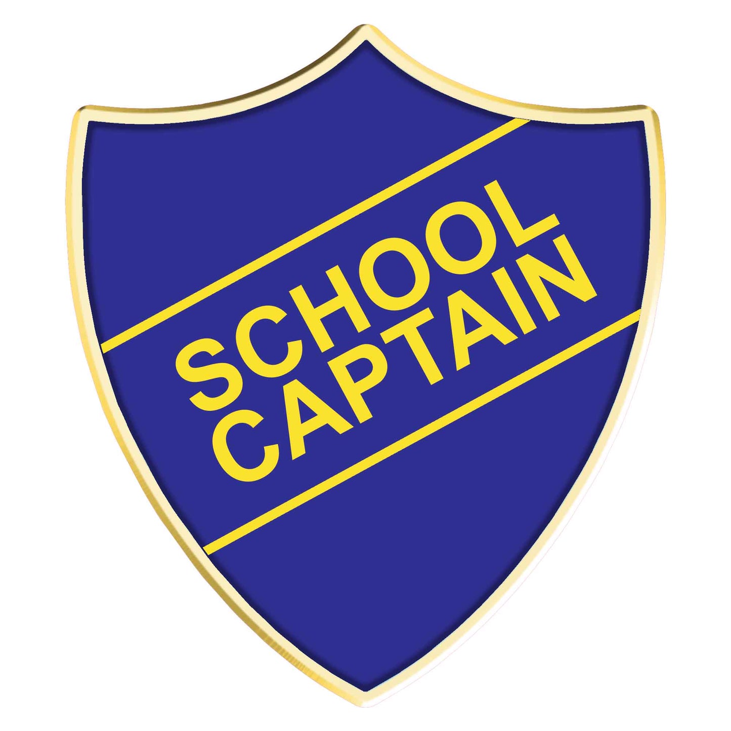 Blue School Captain Shield Badge