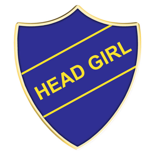 Blue Head Girl Shield Badge