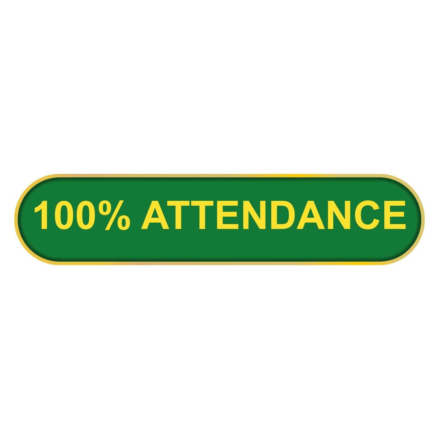 Blue 100% Attendance Bar Badge