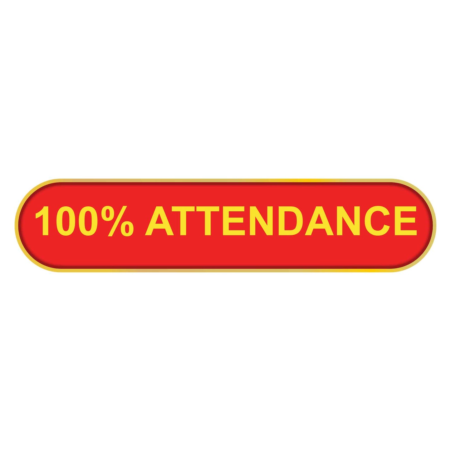 Blue 100% Attendance Bar Badge