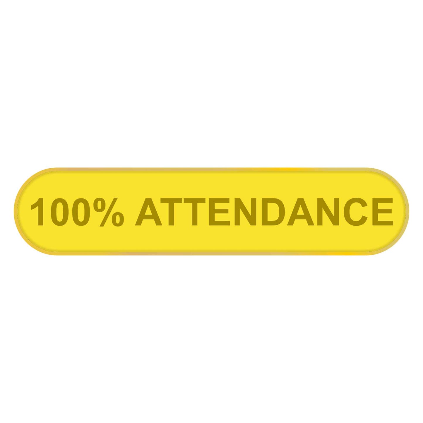 Blue 100% Attendance Bar Badge