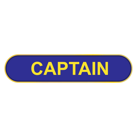 Blue Captain Bar Badge