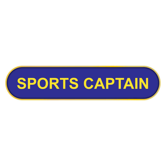 Blue Sports Captain Bar Badge