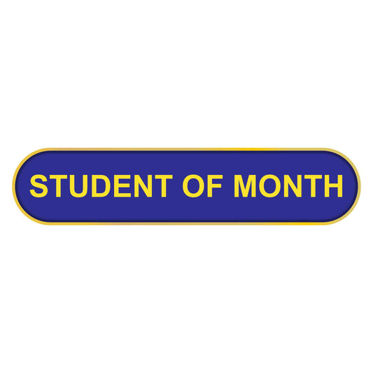 Blue Student of Month Bar Badge