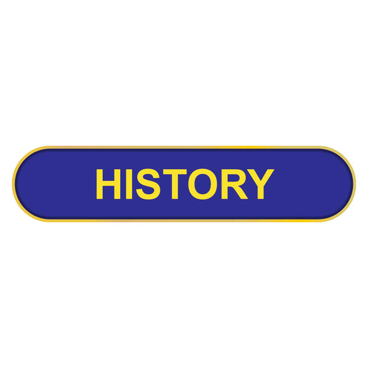 Blue History Bar Badge