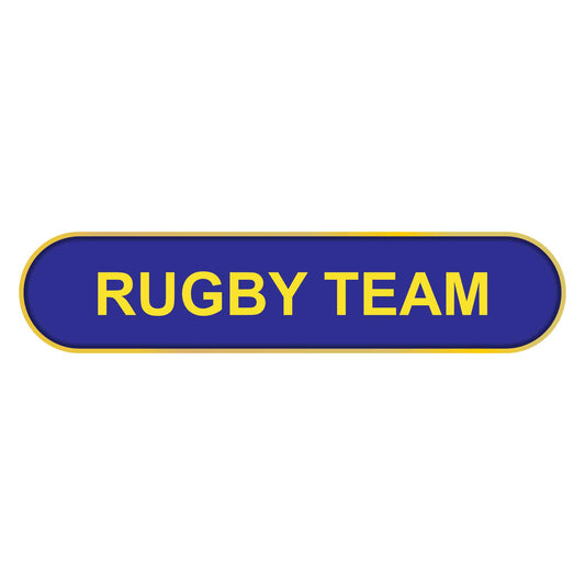 Blue Rugby Team Bar Badge