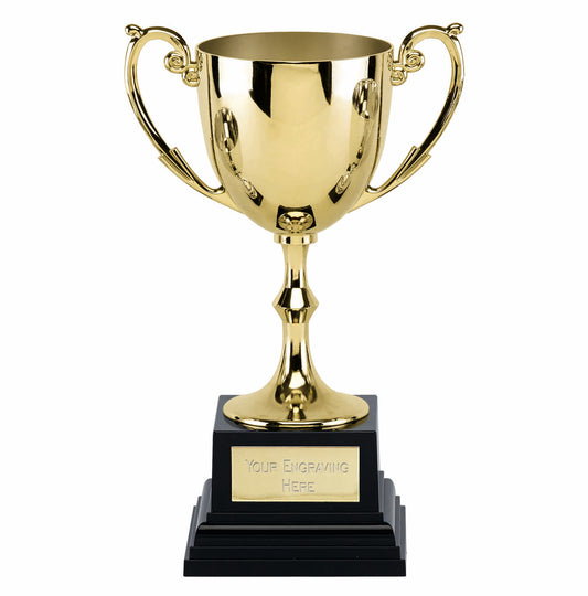 Recognition Gold Nickel Plated Presentation Cup On A Heavyweight Base 27.25cm (10 3/4")