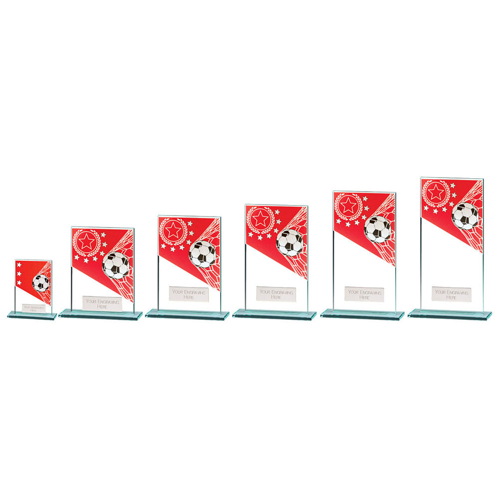 Mustang Football Red Jade Glass Award