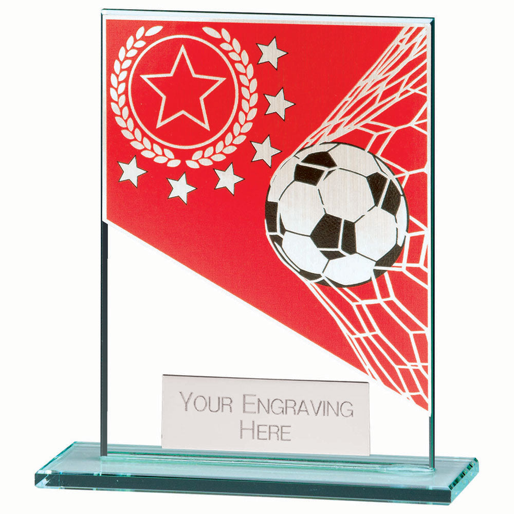 Mustang Football Red Jade Glass Award