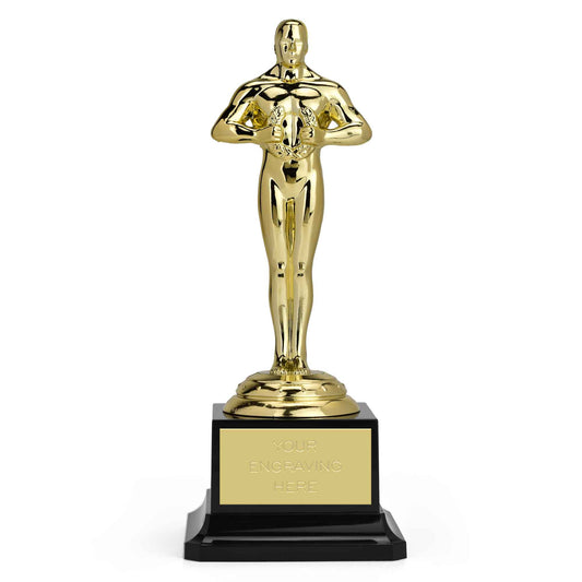 Icon Gold Achievement Statue Trophy Award On A Plastic Base 21.5cm (8 1/2")