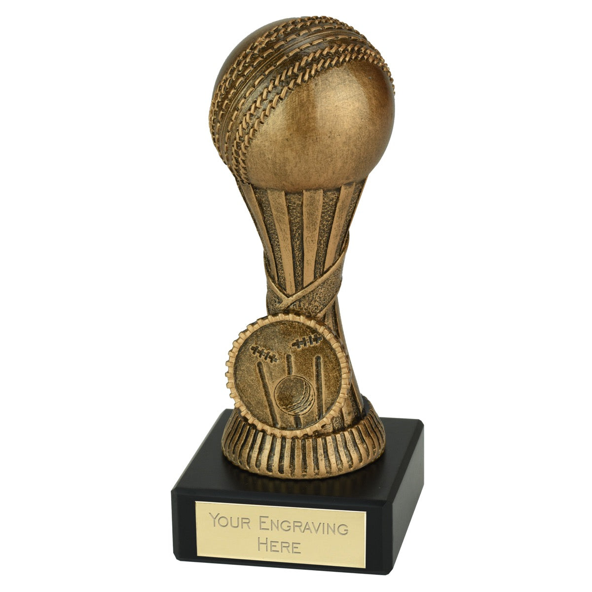 Orb Cricket Award on a Marble Base 13cm (5 1/8")