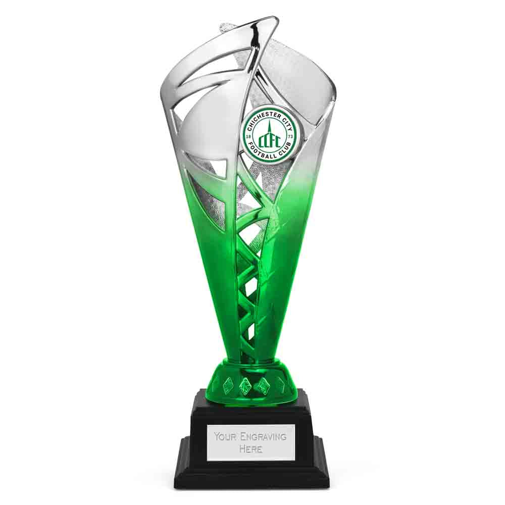 Ignite Silver & Blue Monument Trophy Cup 23cm (9")