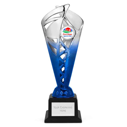 Ignite Silver & Blue Monument Trophy Cup 24.5cm (9 3/4")