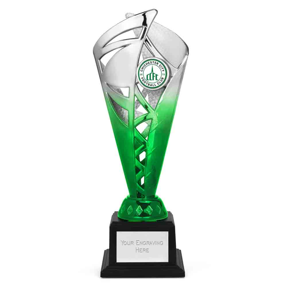 Ignite Silver & Blue Monument Trophy Cup 24.5cm (9 3/4")