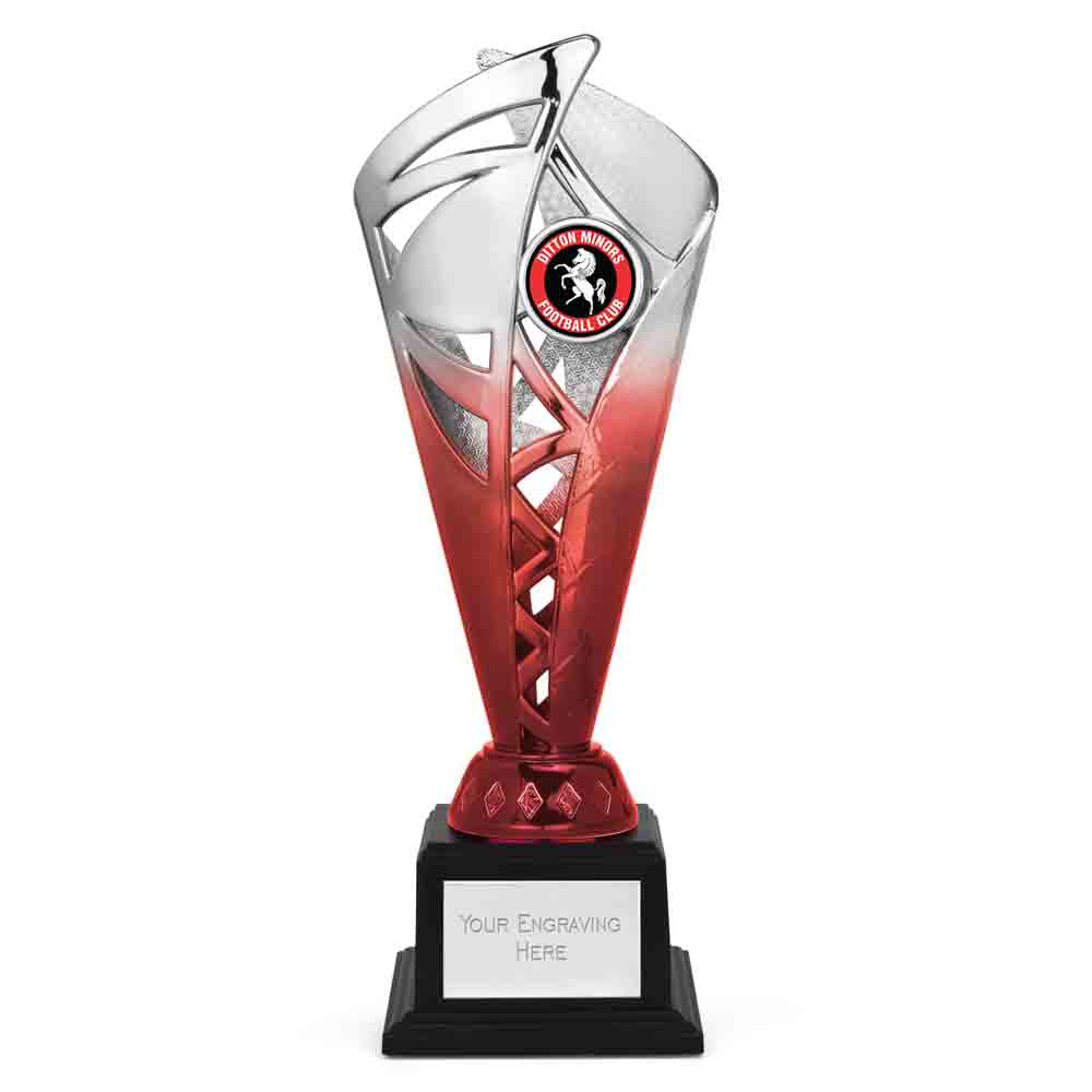 Ignite Silver & Blue Monument Trophy Cup 24.5cm (9 3/4")