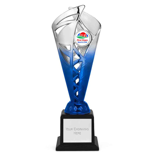 Ignite Silver & Blue Monument Trophy Cup 26cm (10 1/4")