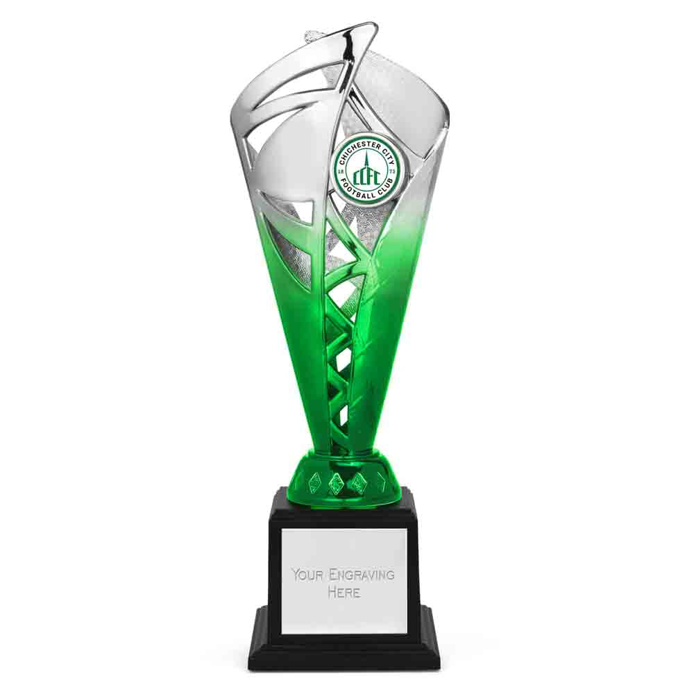 Ignite Silver & Blue Monument Trophy Cup 26cm (10 1/4")
