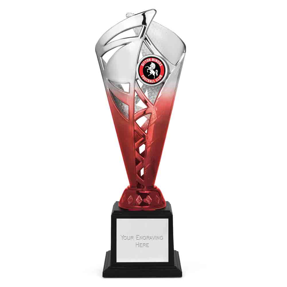 Ignite Silver & Blue Monument Trophy Cup 26cm (10 1/4")