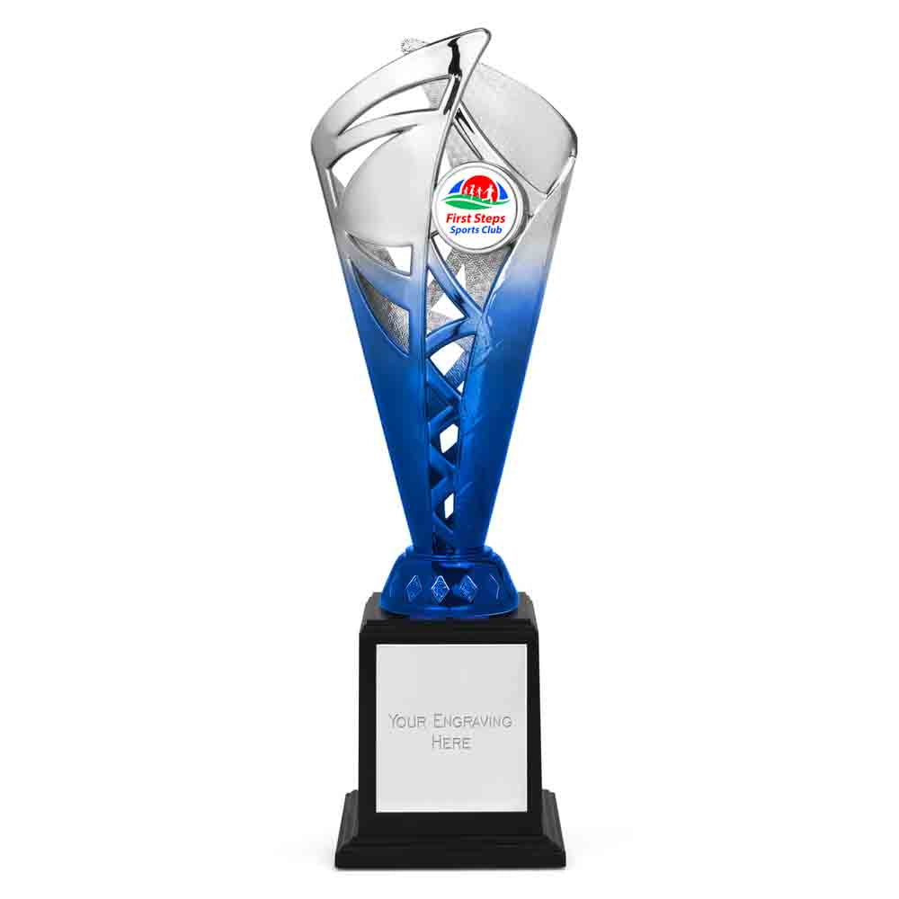 Ignite Silver & Blue Monument Trophy Cup 28cm (11")