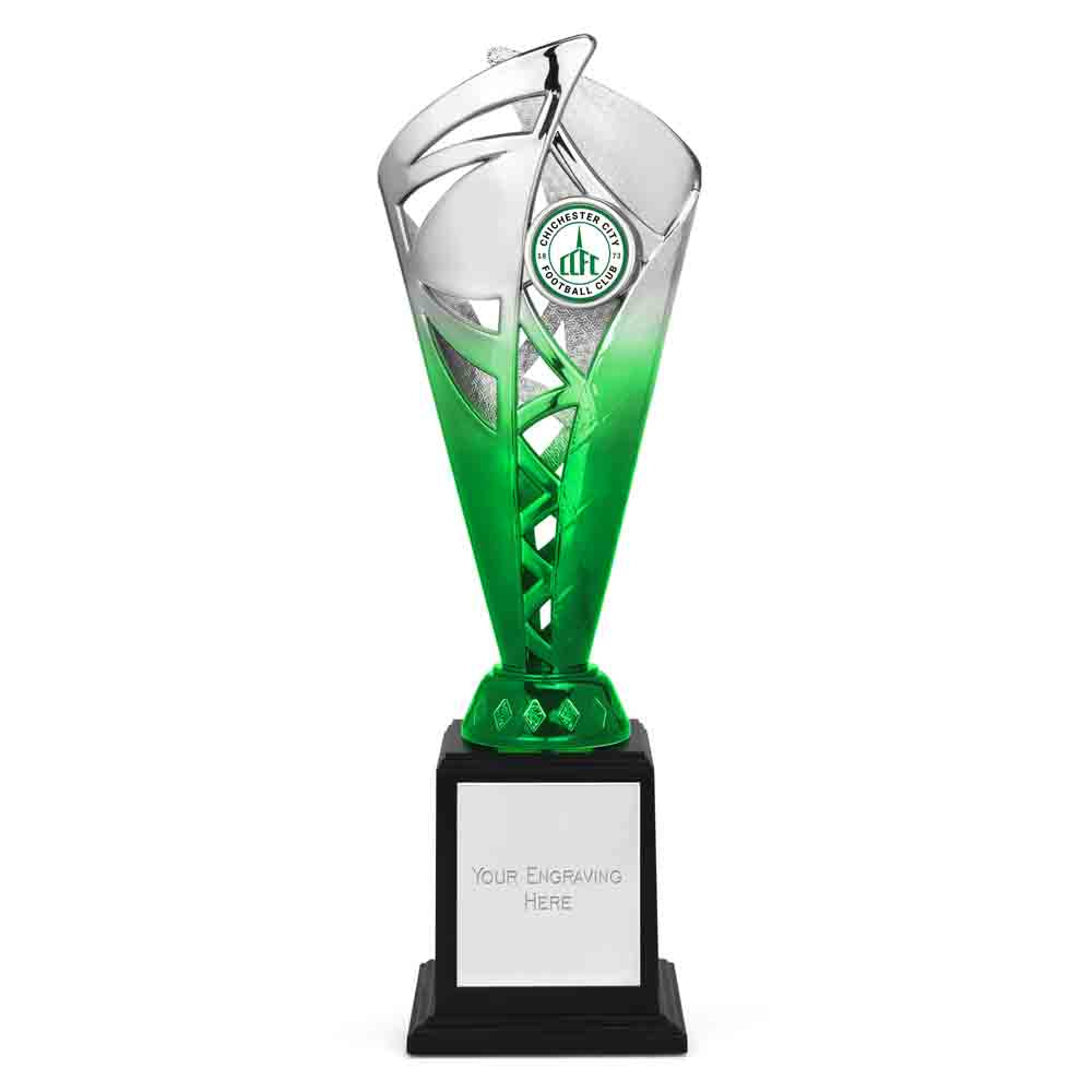 Ignite Silver & Blue Monument Trophy Cup 28cm (11")