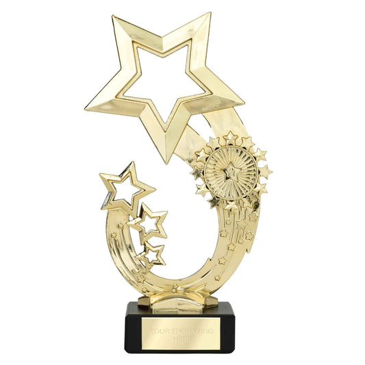 Rising Star Gold Trophy On A Black Plastic Base 17cm (6 3/4")