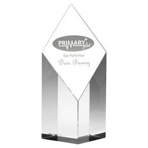 CLEAR GLASS DIAMOND COLUMN