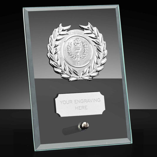Crest Jade Glass Silver Award 10.5cm (4 1/4")