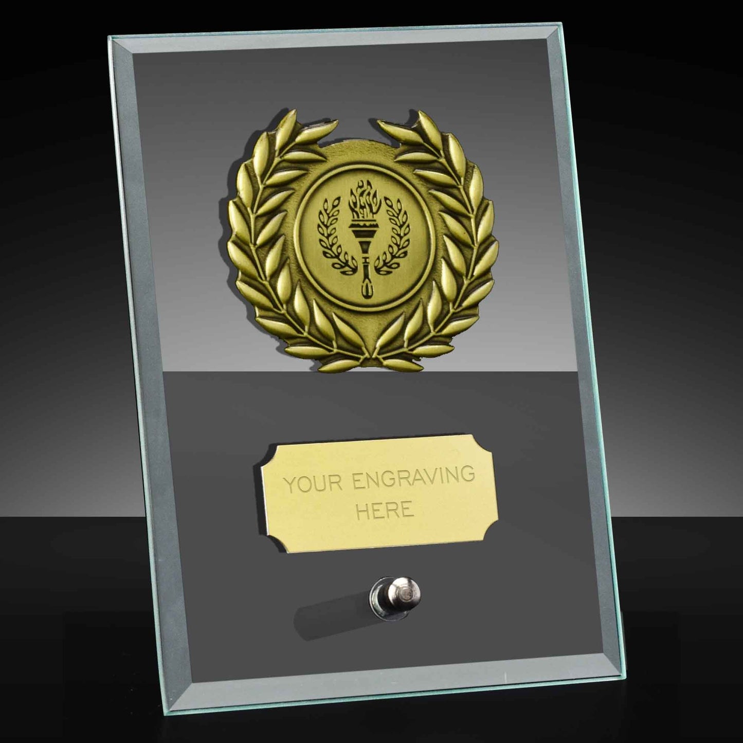 Crest Jade Glass Silver Award 10.5cm (4 1/4")