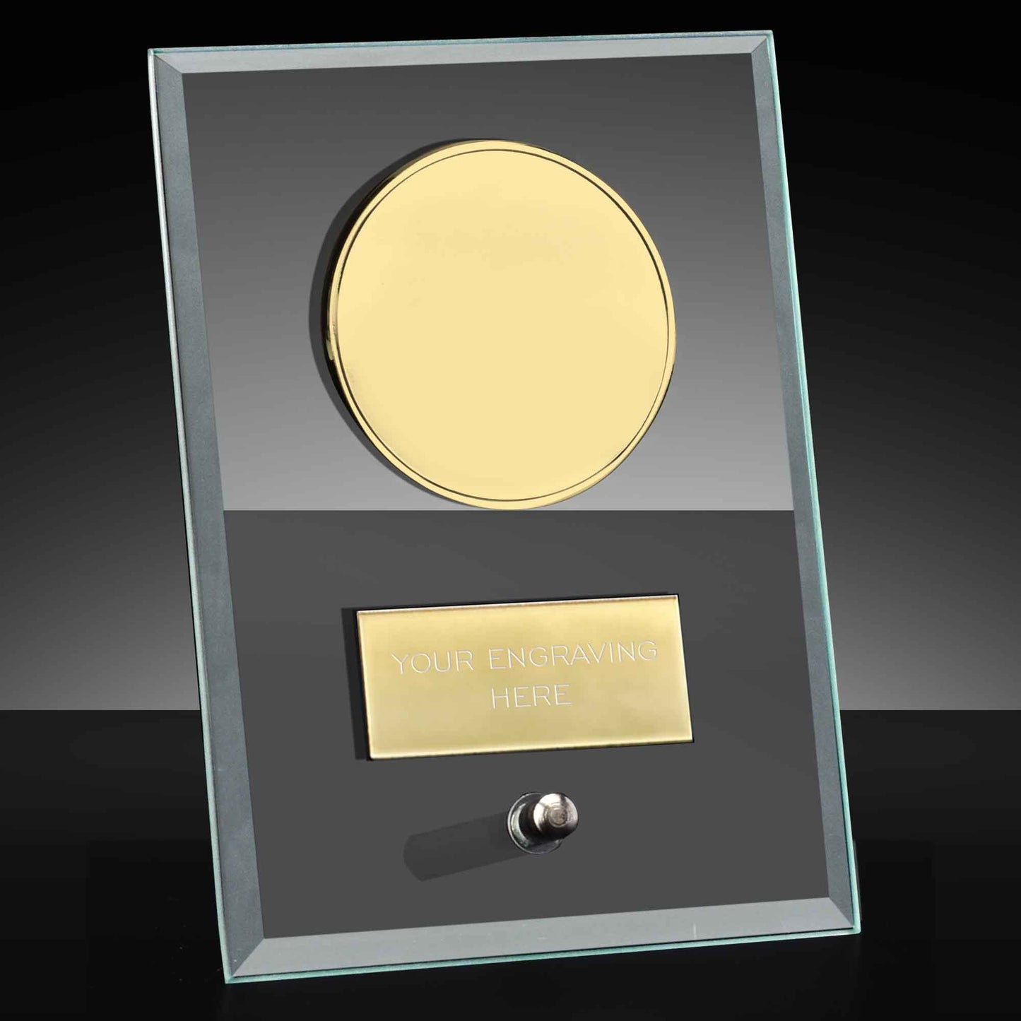 Crest Custom Logo Glass Plaque 15cm (6")